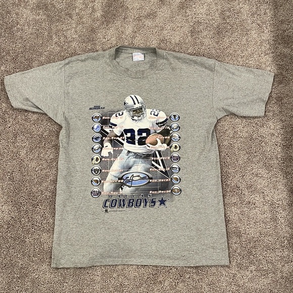 Vintage Y2K 2001 Dallas Cowboys NFL schedule tee / size XL - pit2pit 22” - Picture 2 of 4